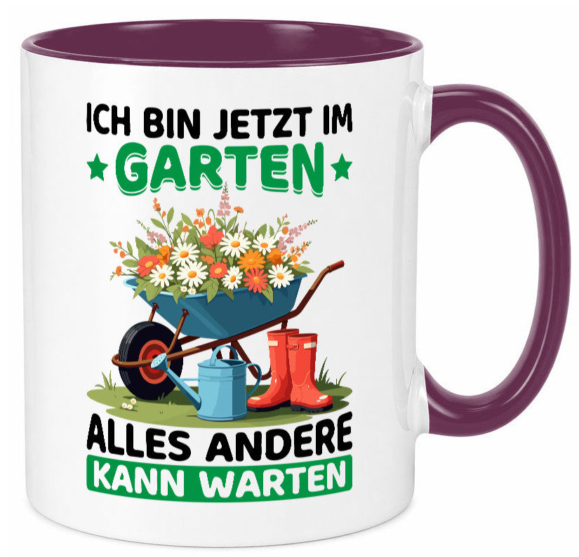 Im Garten alles andere kann warten | Gärtner Gartenarbeit Geschenk Arbeit