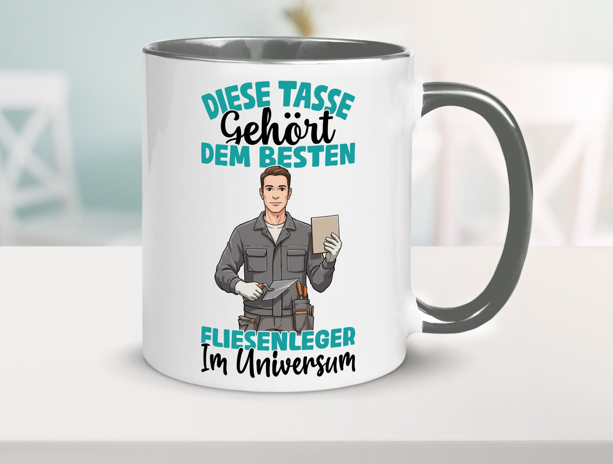 Im Universum: Fliesenleger | Fliesenlegen Bau Geschenk Humor Geschenkidee