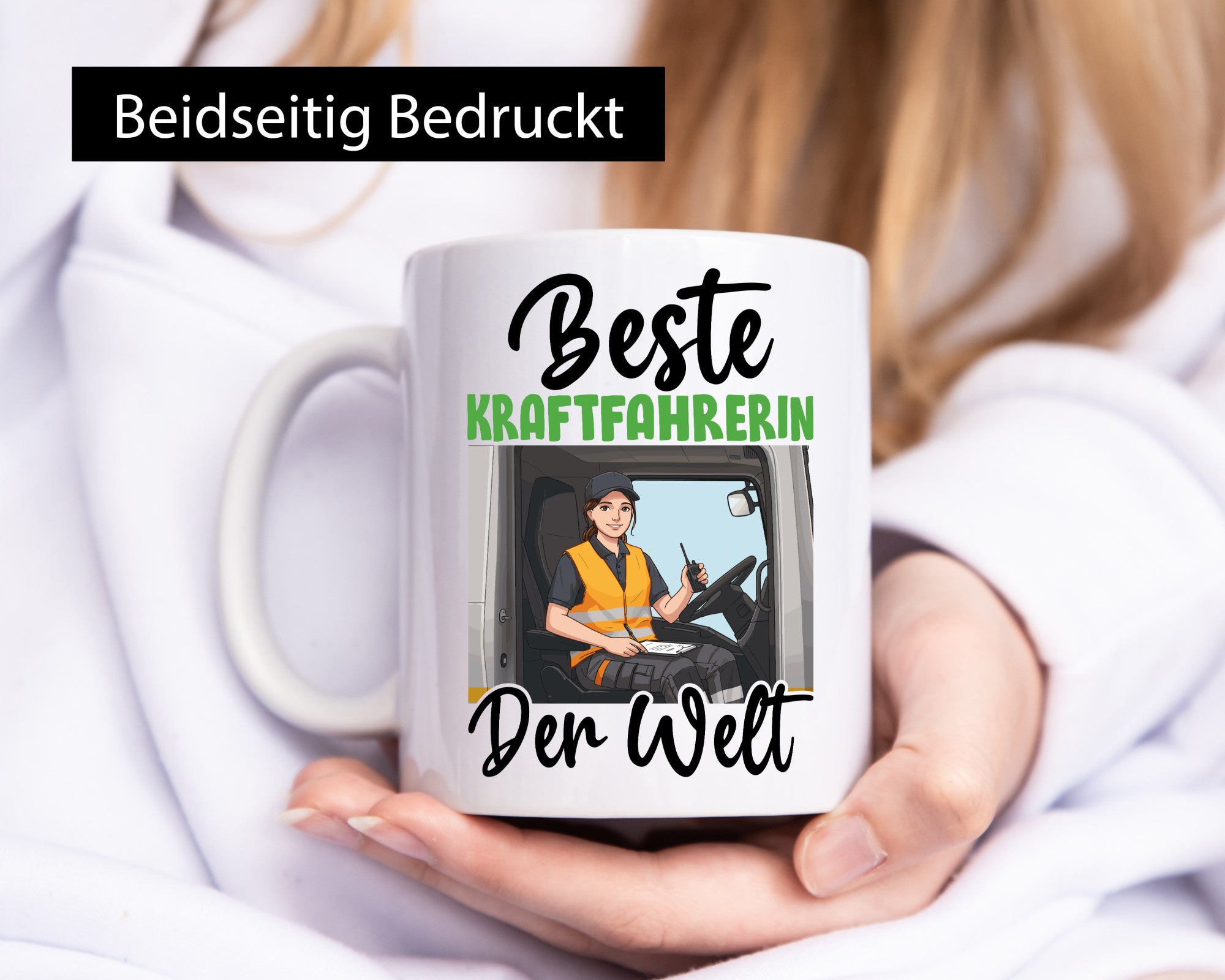 Beste Kraftfahrerin | Lastwagen LKW Geschenkidee Humor Tasse