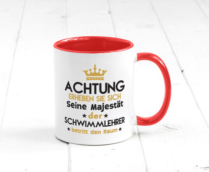 Seine Majestät Schwimmlehrer | Lehrer Schüler schwimmen Geschenkidee Humor Tasse