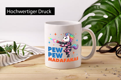 Pew Madafakas vl9 Humor Geschenkidee Tasse