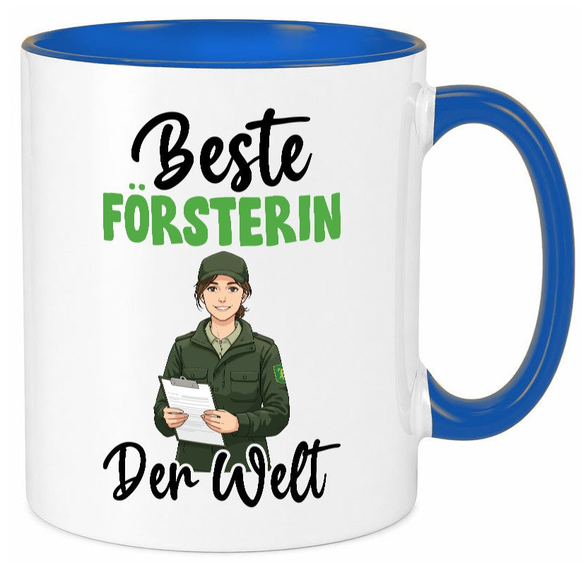 Beste Försterin | Forst Arbeit v2 lustiger Spruch Geschenk Kollegen Büro Tasse