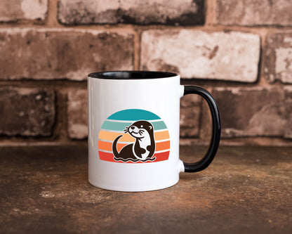 See Otter | Sunset Retro Vintage Natur lustiger Spruch Geschenk Humor Tasse