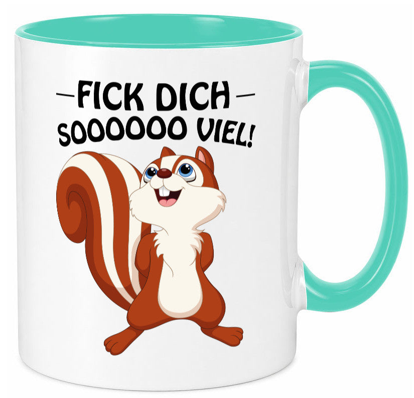 Fick dich so viel Geschenk Humor Geschenkidee lustiger Spruch Tasse