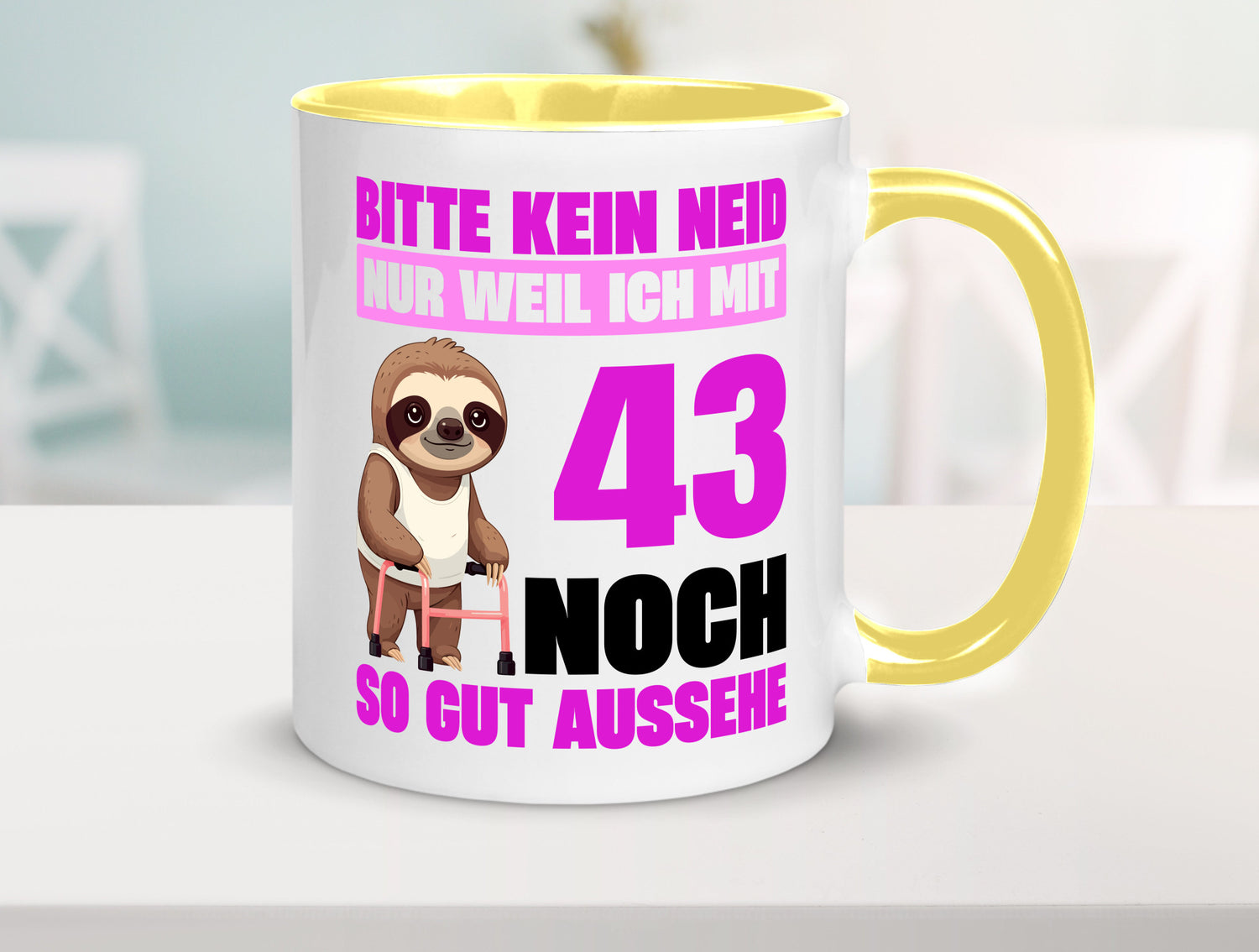 43. Geburtstag | Bitte kein neid Faultier 43 Jahre Geschenk Geschenkidee