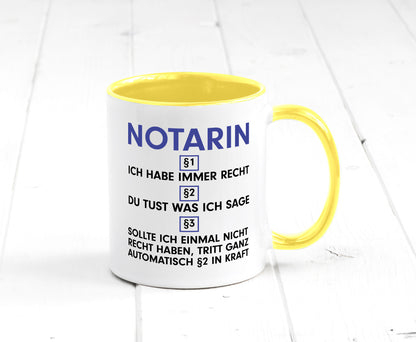 Ich habe immer Recht Notarin | Juristin v2 lustiger Spruch Geschenk Humor