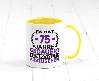 75 Jahre gedauert um so gut auszusehen | 75. Geburtstag Humor Geschenkidee Tasse