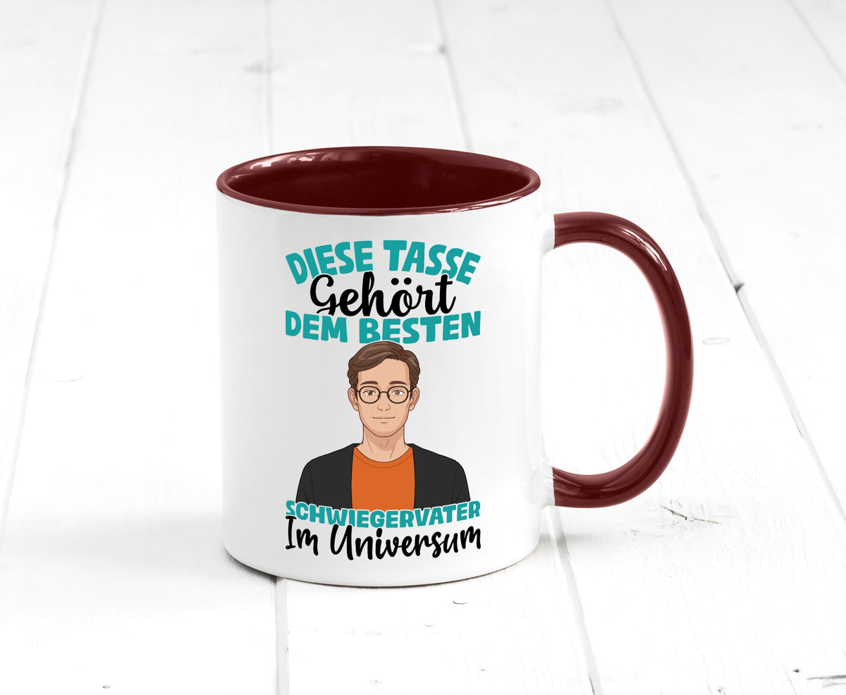 Im Universum: Schwiegervater |Schwiegersohn | Beziehung Geschenkidee Familie Tasse