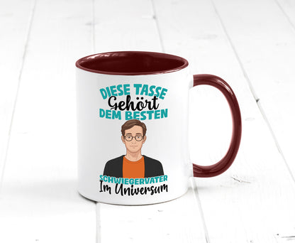 Im Universum: Schwiegervater |Schwiegersohn | Beziehung Geschenkidee Familie Tasse