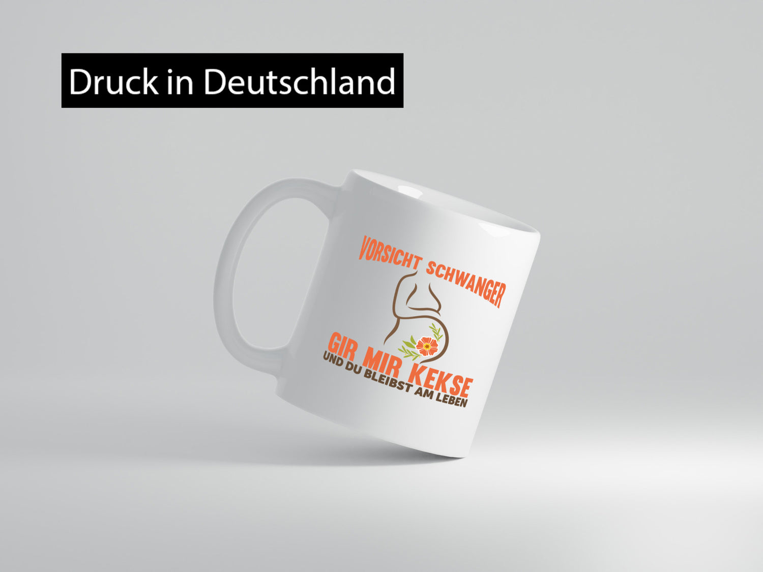 Vorsicht schwanger | Spruchtasse Kekse Statement lustiger Spruch Geschenk Humor