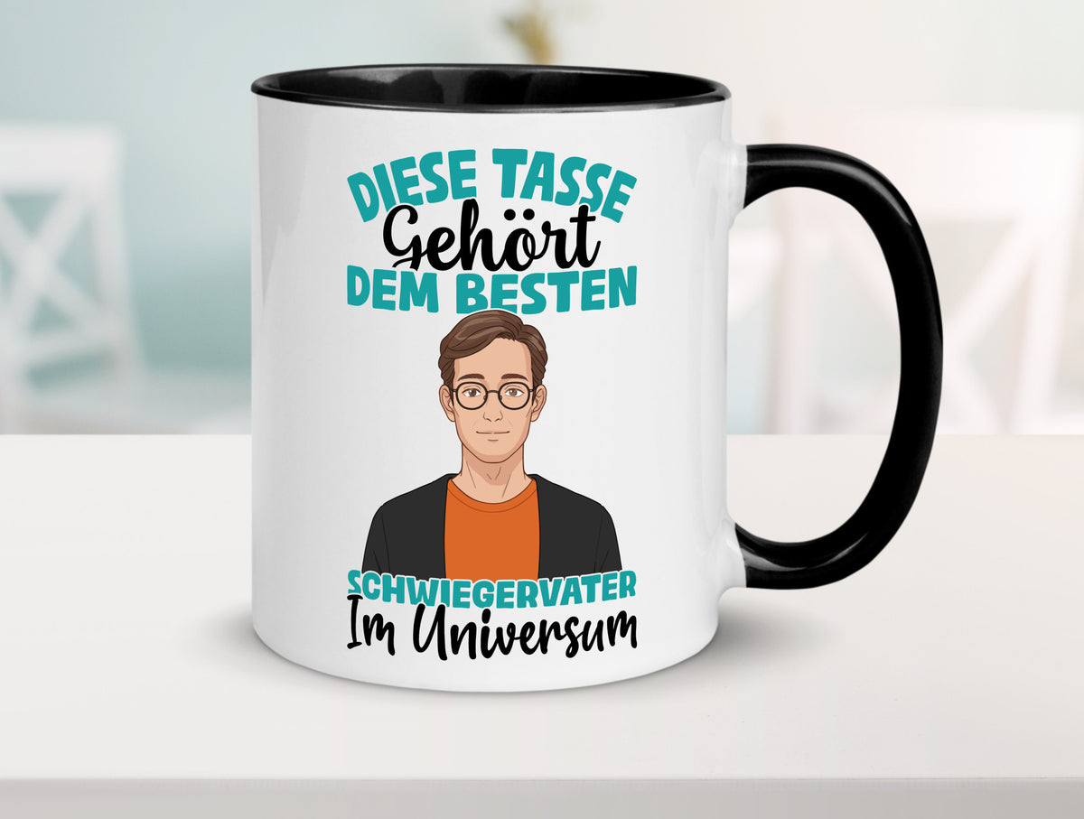 Im Universum: Schwiegervater |Schwiegersohn | Beziehung Geschenkidee Familie Tasse
