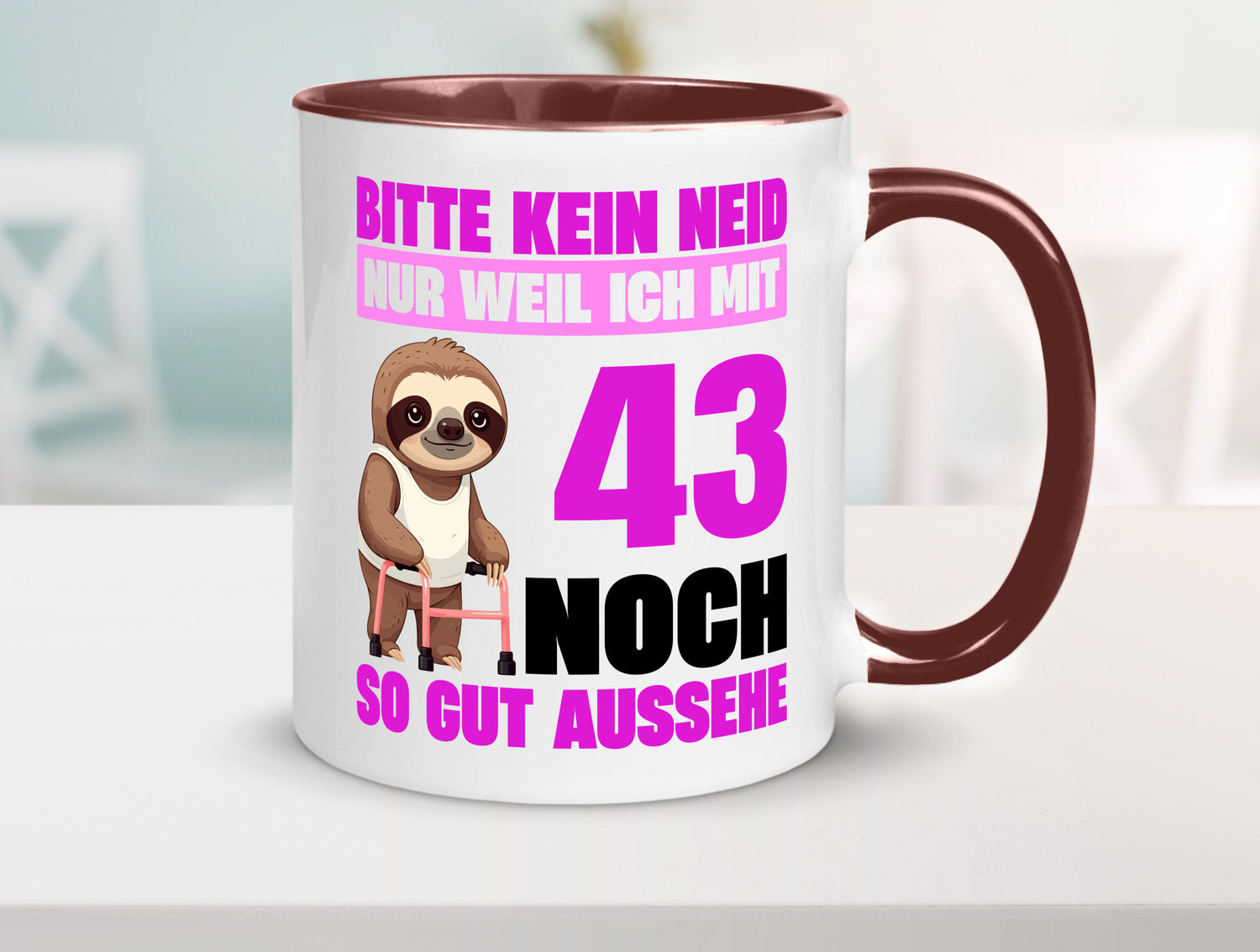 43. Geburtstag | Bitte kein neid Faultier 43 Jahre Geschenk Geschenkidee