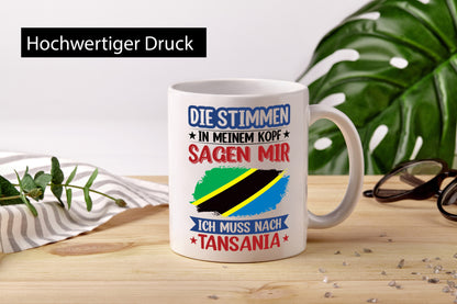 Tansania | Urlaub Stimmen in meinem Kopf Traumland v2 lustiger Spruch Geschenk