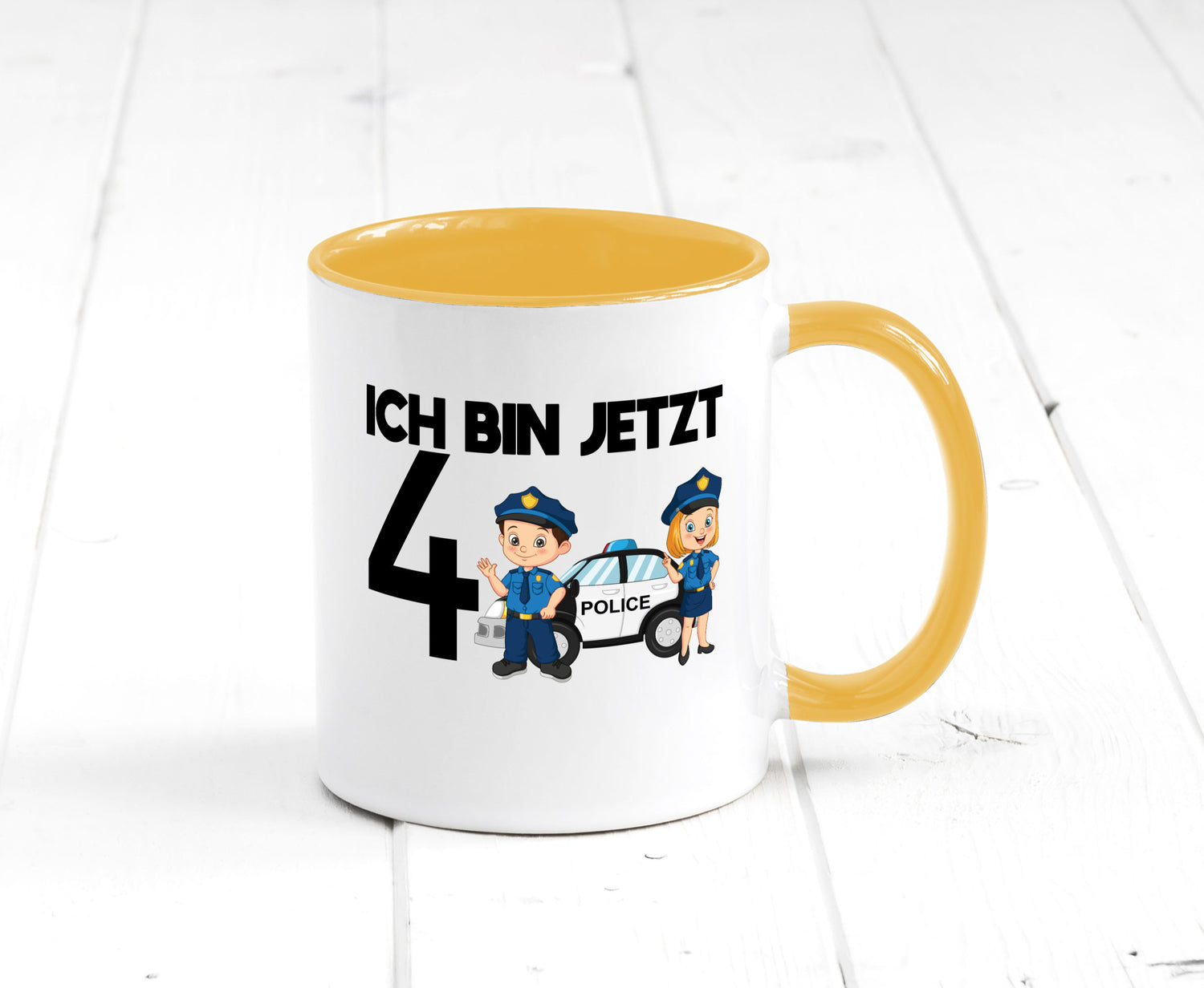 Ich bin jetzt 4 | Polizei 4. Geburtstag Jähriger Geschenk Geschenkidee lustiger