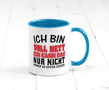 Ich bin voll nett Geschenkidee Humor Tasse