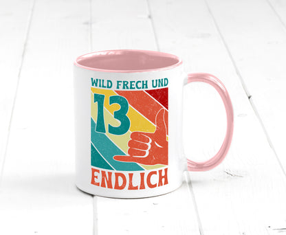 13. Geburtstag | 13 Jahre Wild und Frech Humor Geschenkidee Tasse