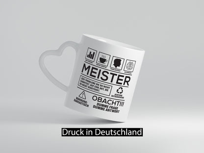 Achtung Probleme Meister | Meisterbrief lustig Humor Geschenkidee Geschenk Tasse
