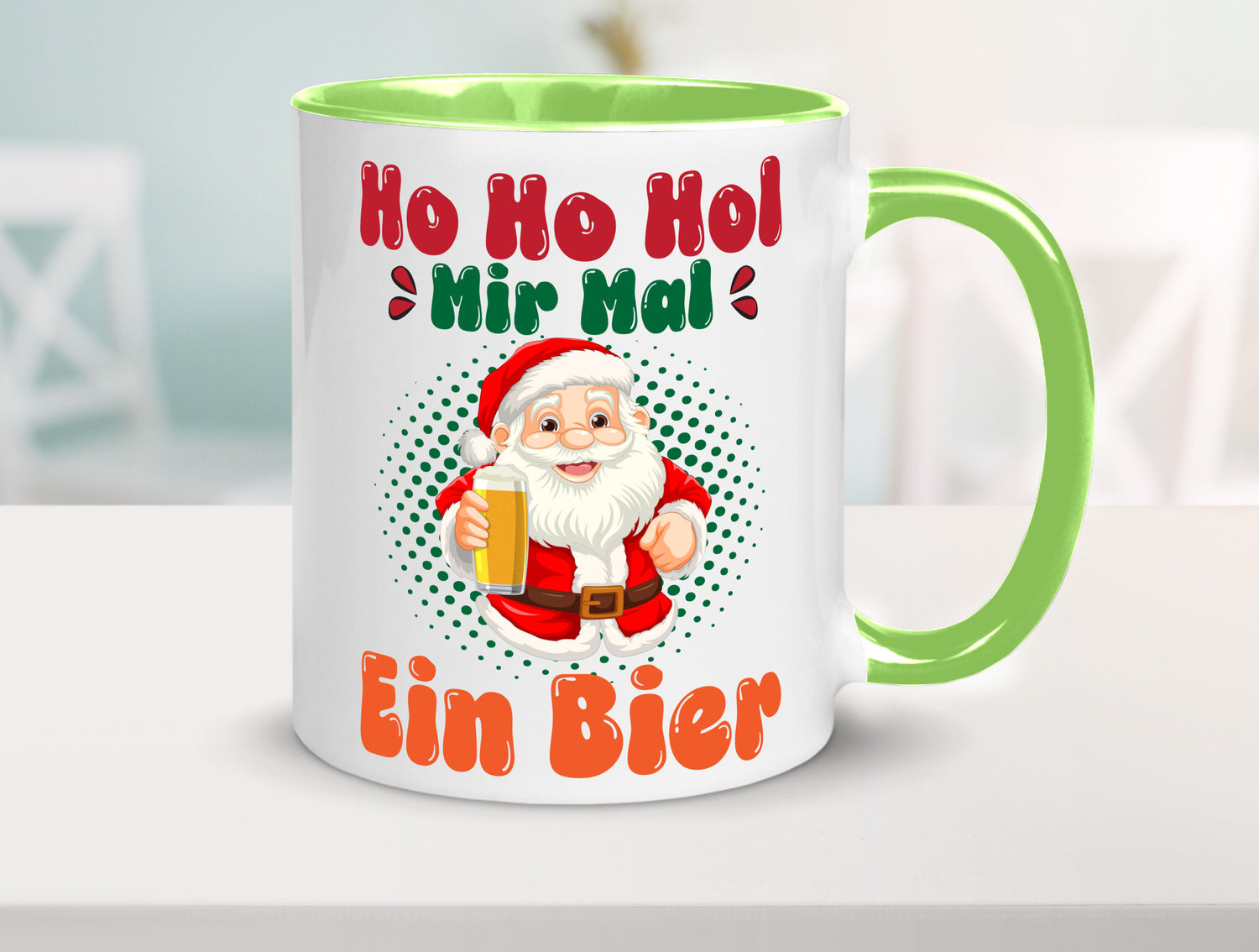 Ho mir mal ein Bier | Ugly Christmas Trinken v2 Geschenkidee Humor Tasse