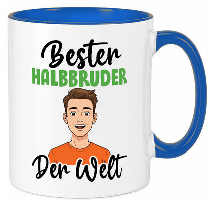 Bester Halb Bruder | Stiefvater Humor Familie Geschenkidee Tasse