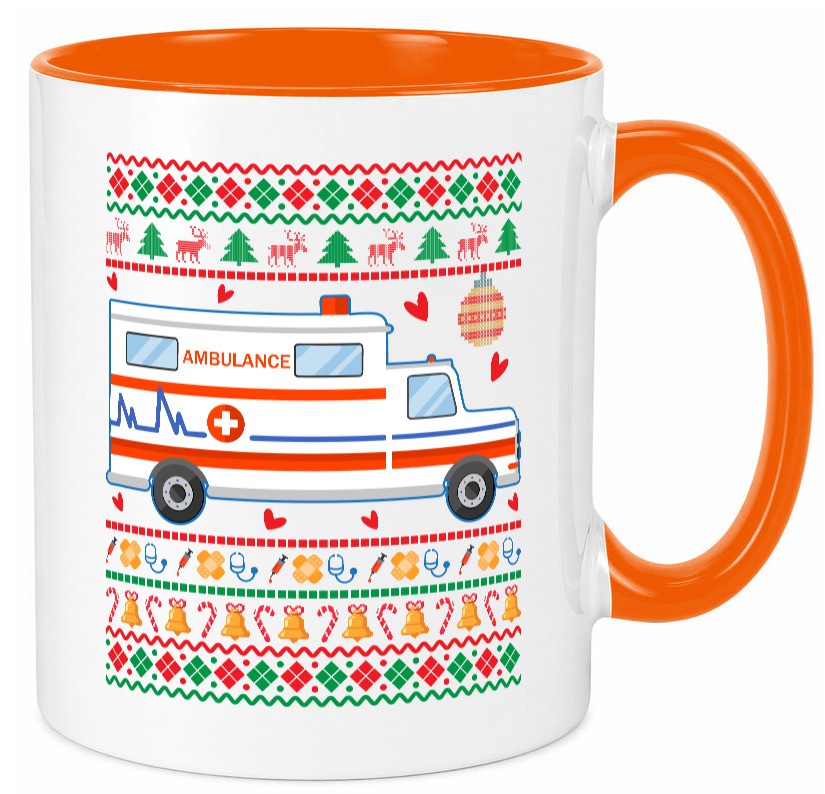 Krankenwagen | Ugly Christmas Emergency lustig Humor Geschenkidee Geschenk Tasse