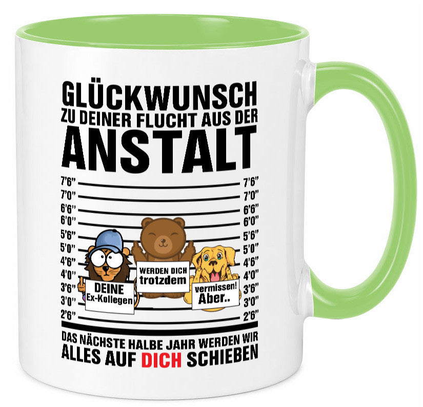 Glückwunsch zur Flucht | Arbeitskollegen Berufswechel Humor Arbeit Kollegen