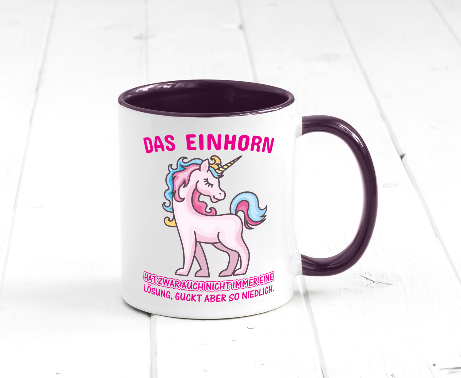 Niedliches Einhorn | lustige Tasse Frauen Mädchen lustiger Spruch Geschenk