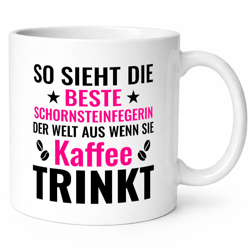 Kaffee trinkt: Schornsteinfegerin | Kaminkehrer lustiger Spruch Geschenk Humor