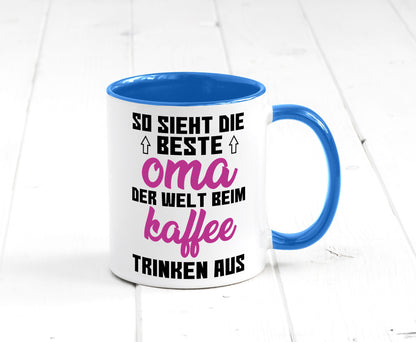 Beste Oma der Welt | Großmutter Tasse lustiger Spruch Geschenk Familie