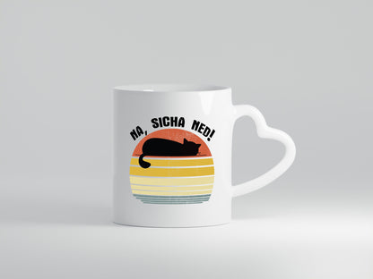 Na, sicha ned! | Katze Farben lustiger Spruch Geschenk Tierliebhaber Humor Tasse