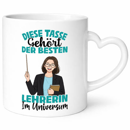 Im Universum: Lehrerin | Schule Beruf Schüler Geschenk Arbeit Kollegen Büro