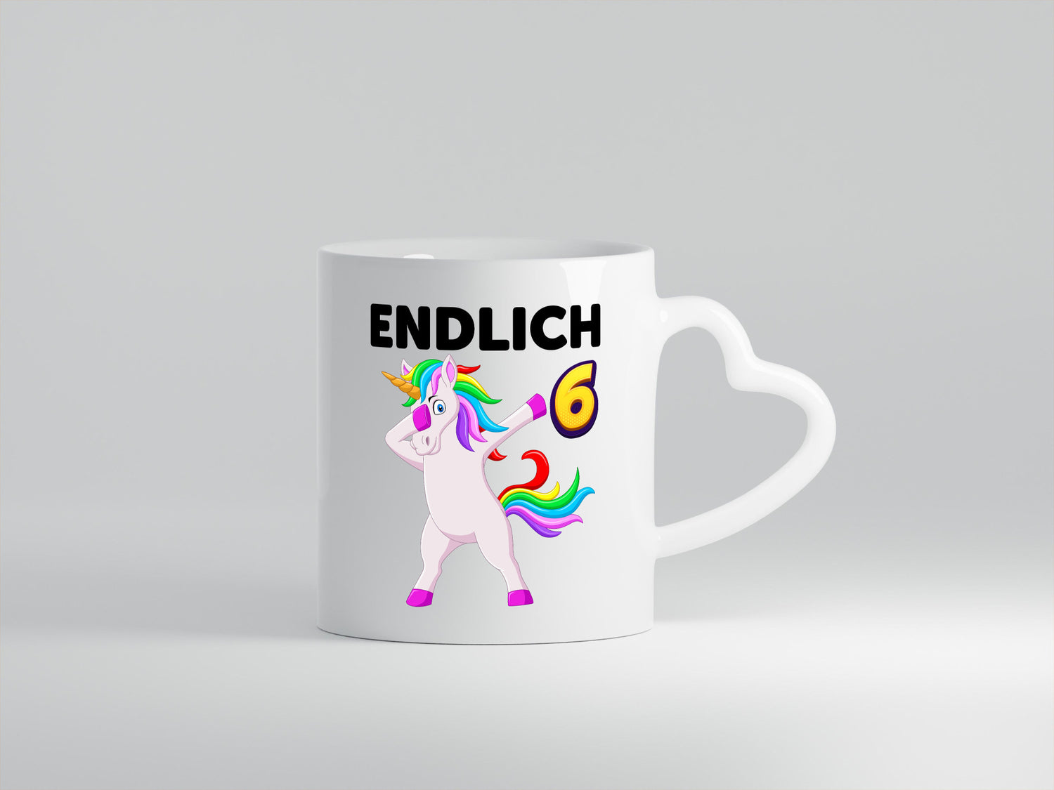 6. Geburtstag | endlich 6 Jahre Einhorn Mädchen Geschenkidee Humor Tasse