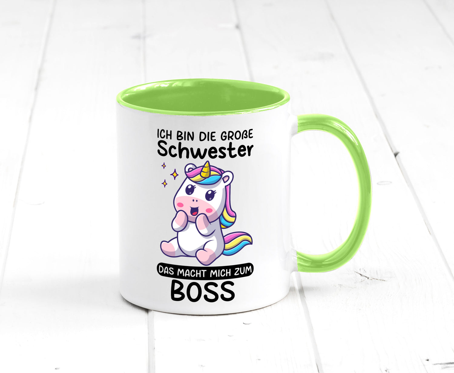 Große schwester macht mich zum Boss | Einhorn Geschwister lustiger Spruch