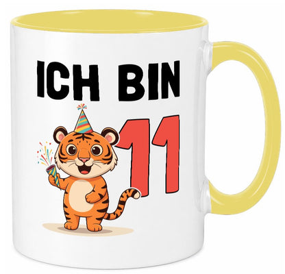 11. Geburtstag | 11 Jahre Tiger lustig Geschenkidee Geschenk Tasse