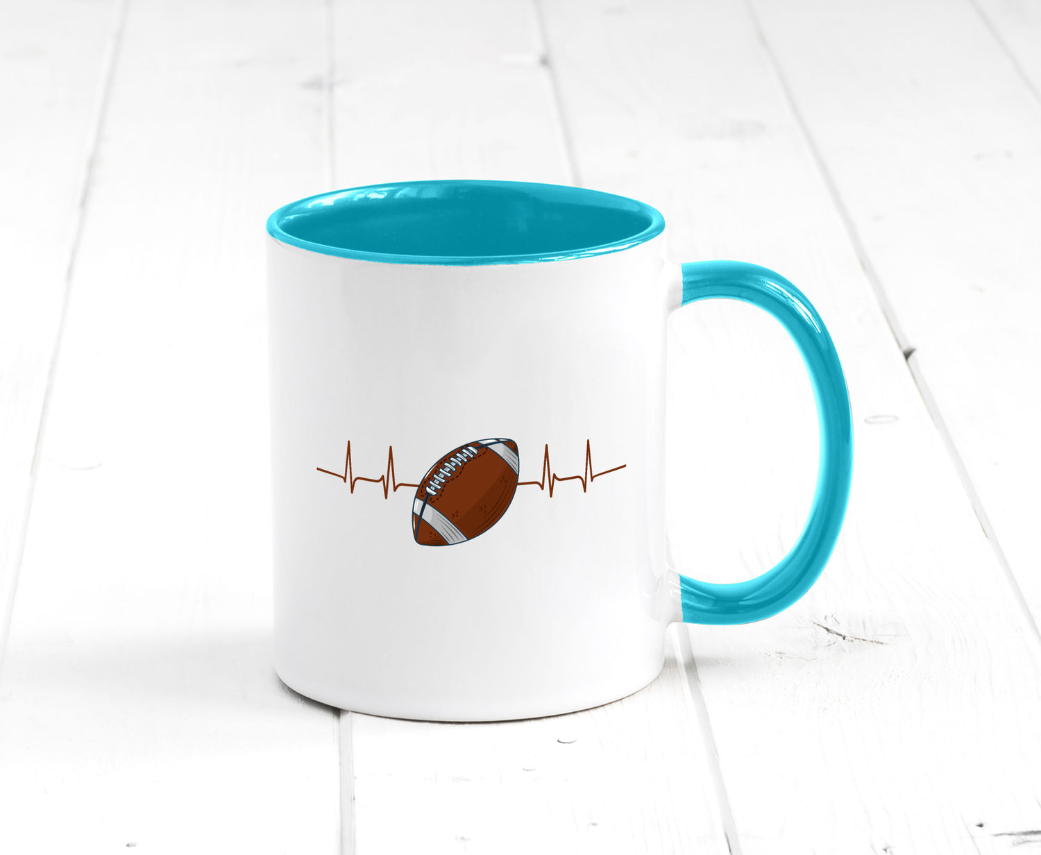 American Football Herzschlag | Footballer Superbowl Humor Geschenkidee Tasse