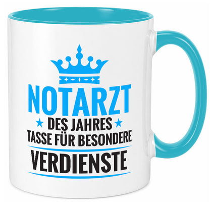 Besonderer Verdienst: Notarzt | Arzt Geschenk Humor Geschenkidee lustiger Tasse