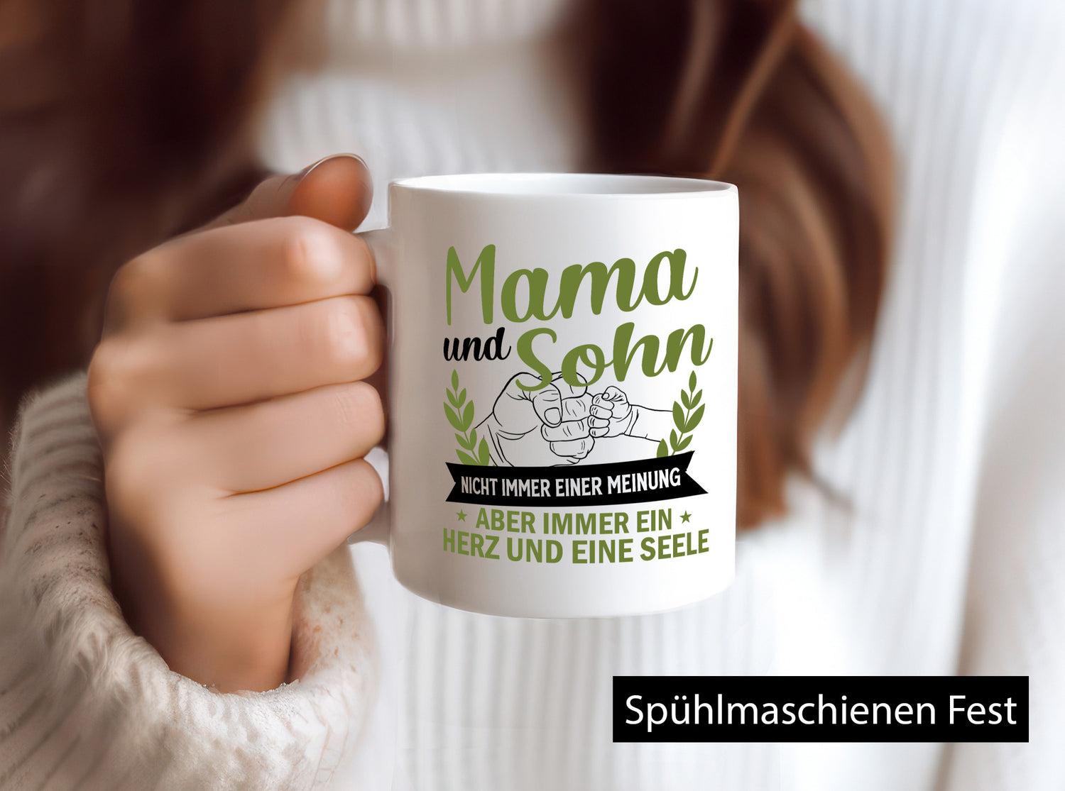 Mama und Sohn | Herz eine Seele Beste Mutter lustiger Spruch Geschenk Familie