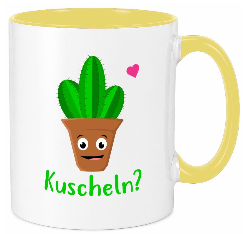 Kuscheln? | lustige Tasse Kaktus Motiv Humor lustig Geschenkidee Geschenk