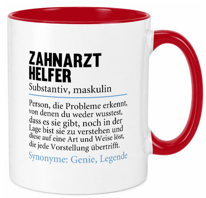 Zahnarzthelfer | Spruch Humor Zahnmedizin Geschenkidee Tasse