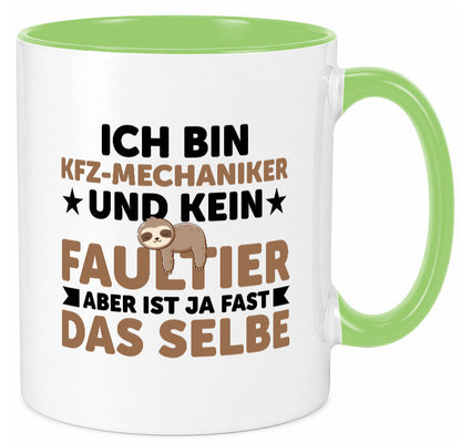 Ich bin kein Faultier: KFZ-Mechaniker | Werkstatt Geschenkidee Tierliebhaber