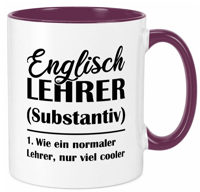 Englisch Lehrer, normal, nur viel cooler Geschenk Humor Geschenkidee lustiger Tasse