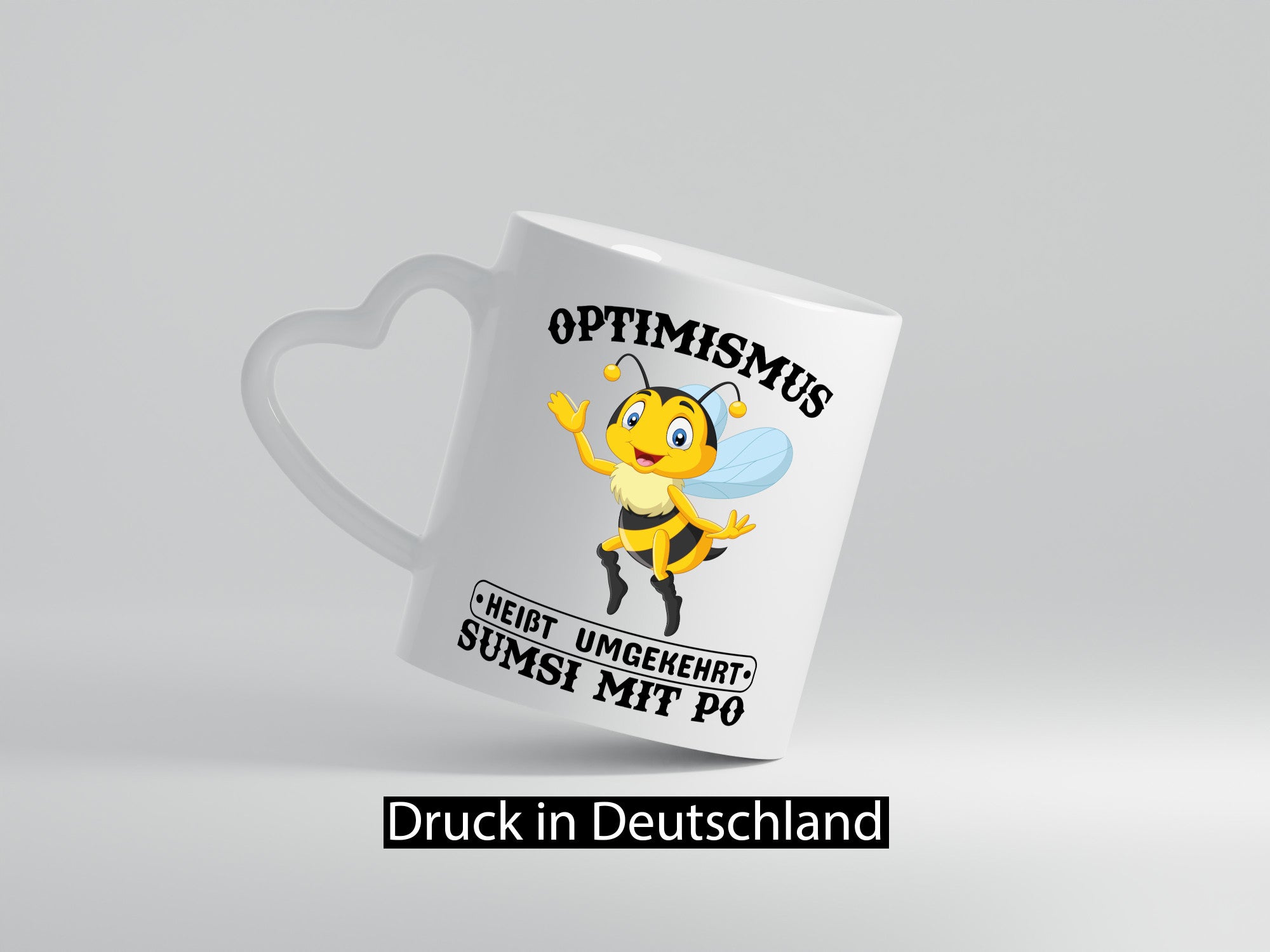 Optimismus umgekehrt Geschenkidee Humor Tasse