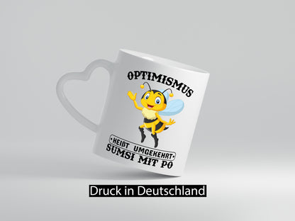 Optimismus umgekehrt Geschenkidee Humor Tasse