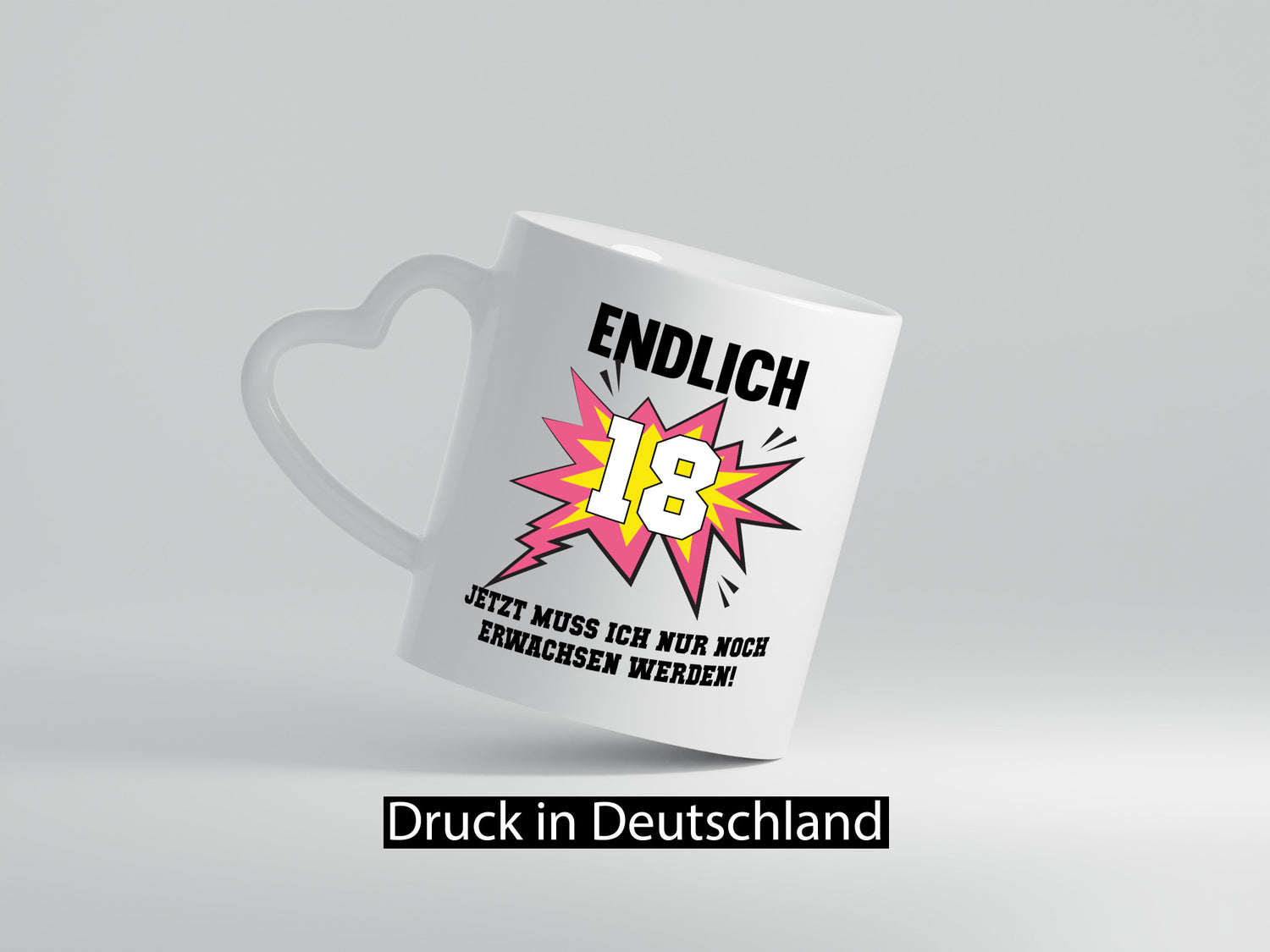 Endlich 18 | Erwachsen werden lustig Humor Geschenkidee Geschenk Tasse