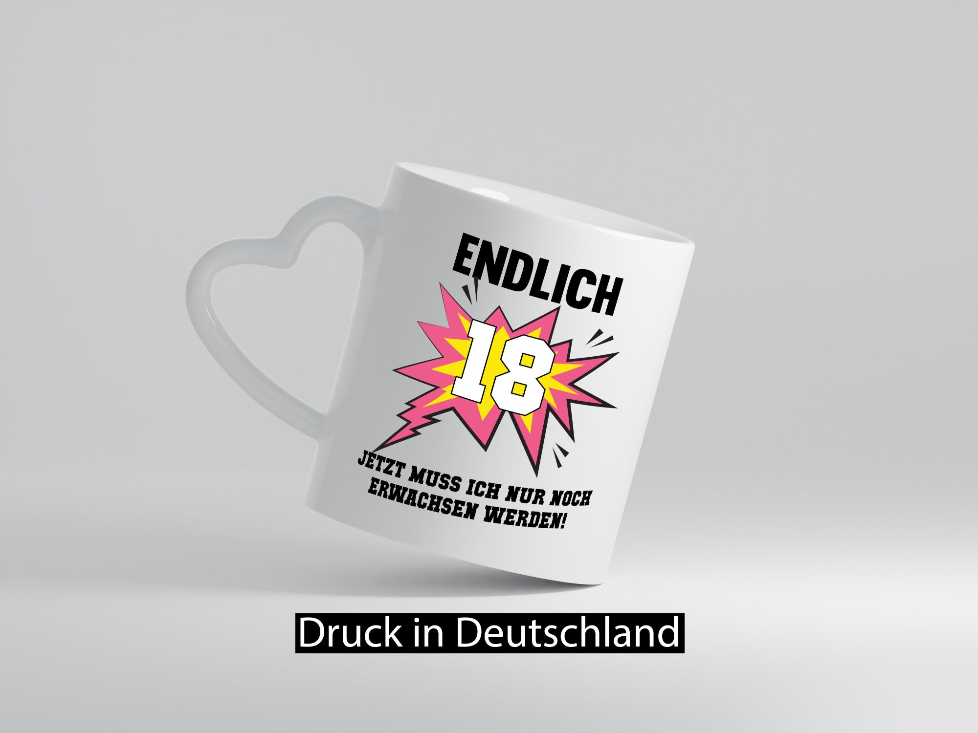 Endlich 18 | Erwachsen werden lustig Humor Geschenkidee Geschenk Tasse