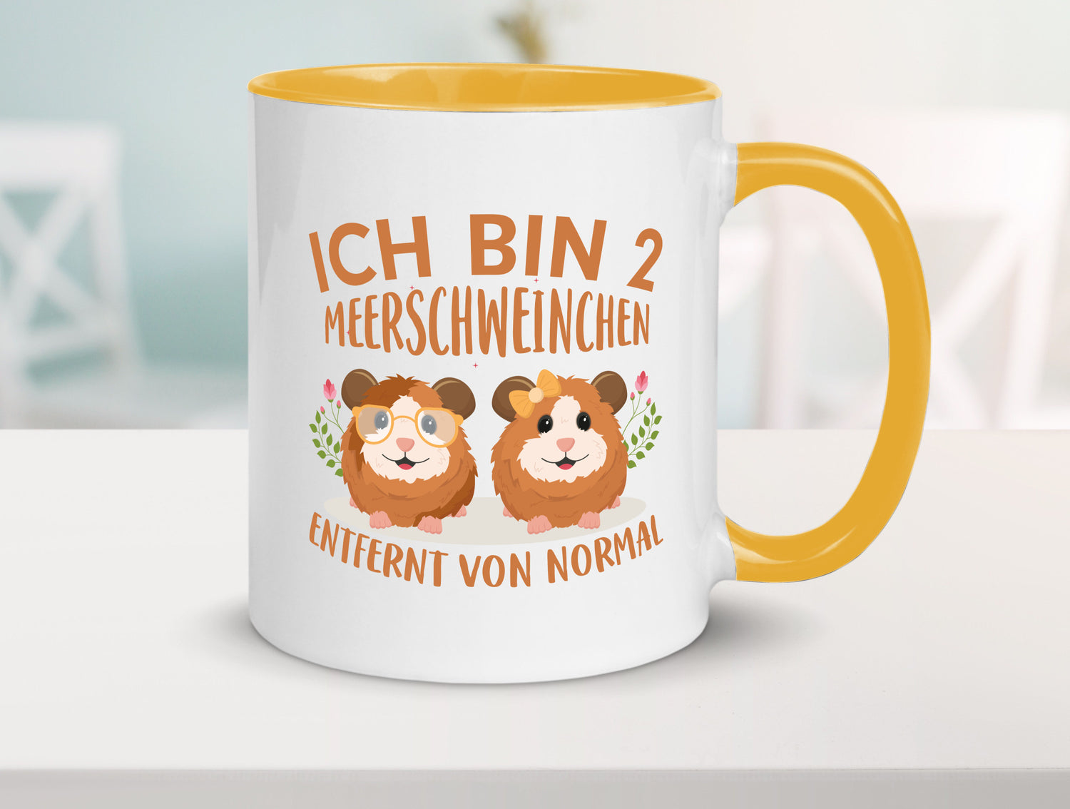 Zwei Meerschweinchen | Tierfreund Tasse Tier Liebe lustig Tierliebhaber Humor