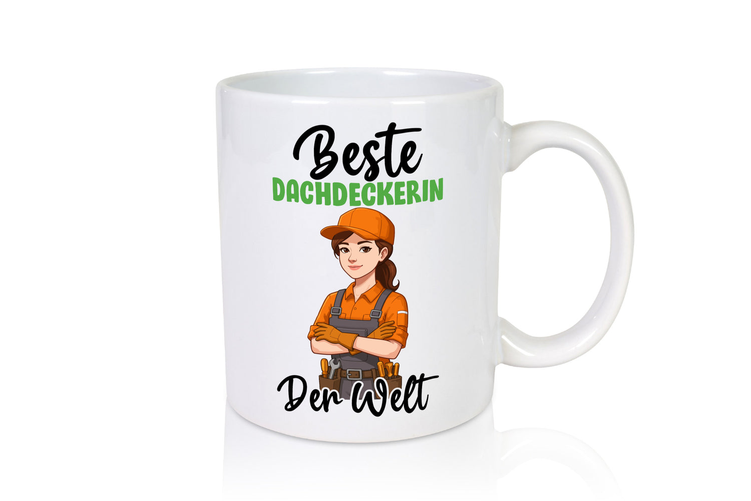 Beste Dachdeckerin | Dachbau Hausbau v2 Geschenkidee Humor Tasse