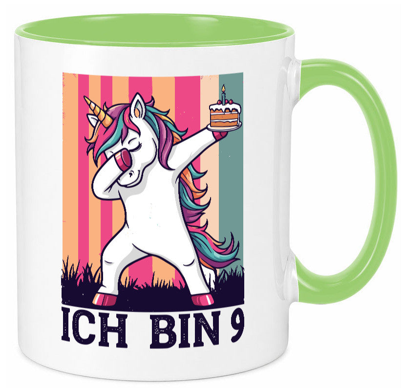 9 Geburtstag | Einhorn Damping Mädchen Humor Geschenkidee Tasse