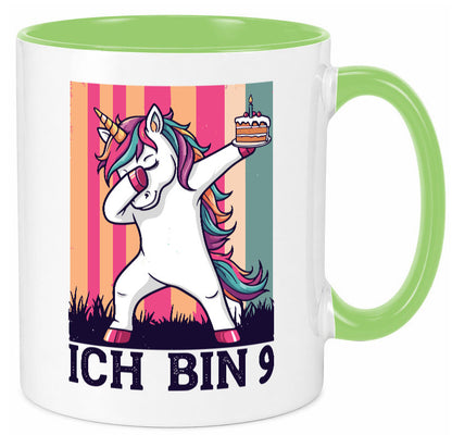 9 Geburtstag | Einhorn Damping Mädchen Humor Geschenkidee Tasse