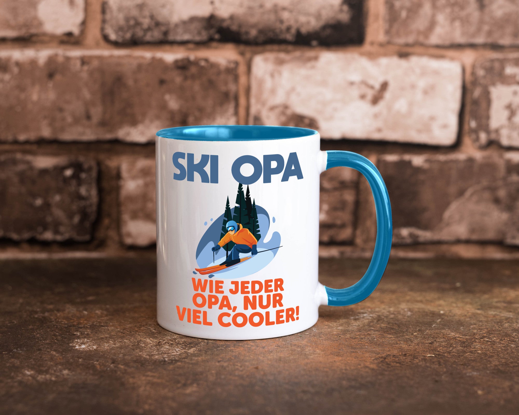 Ski Opa, normal, nur cooler | Skifahrer Bäume Schnee Geschenkidee Familie Humor
