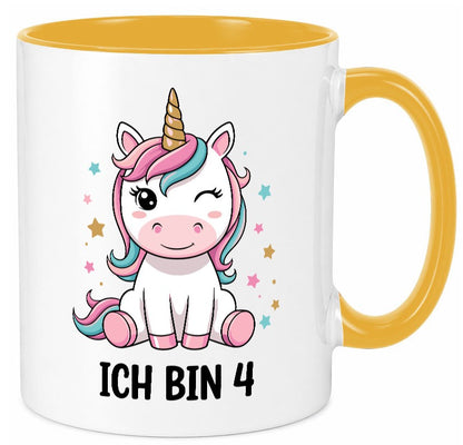 4. Geburtstag | 4 Jahre Einhorn Mädchen lustig Geschenkidee Geschenk Tasse